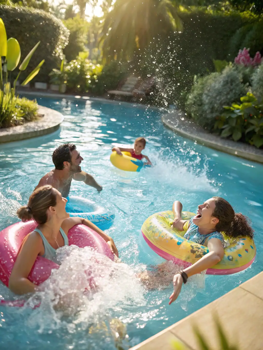 An image showing people of different ages swimming in a pool, emphasizing the accessibility and health benefits of swimming.