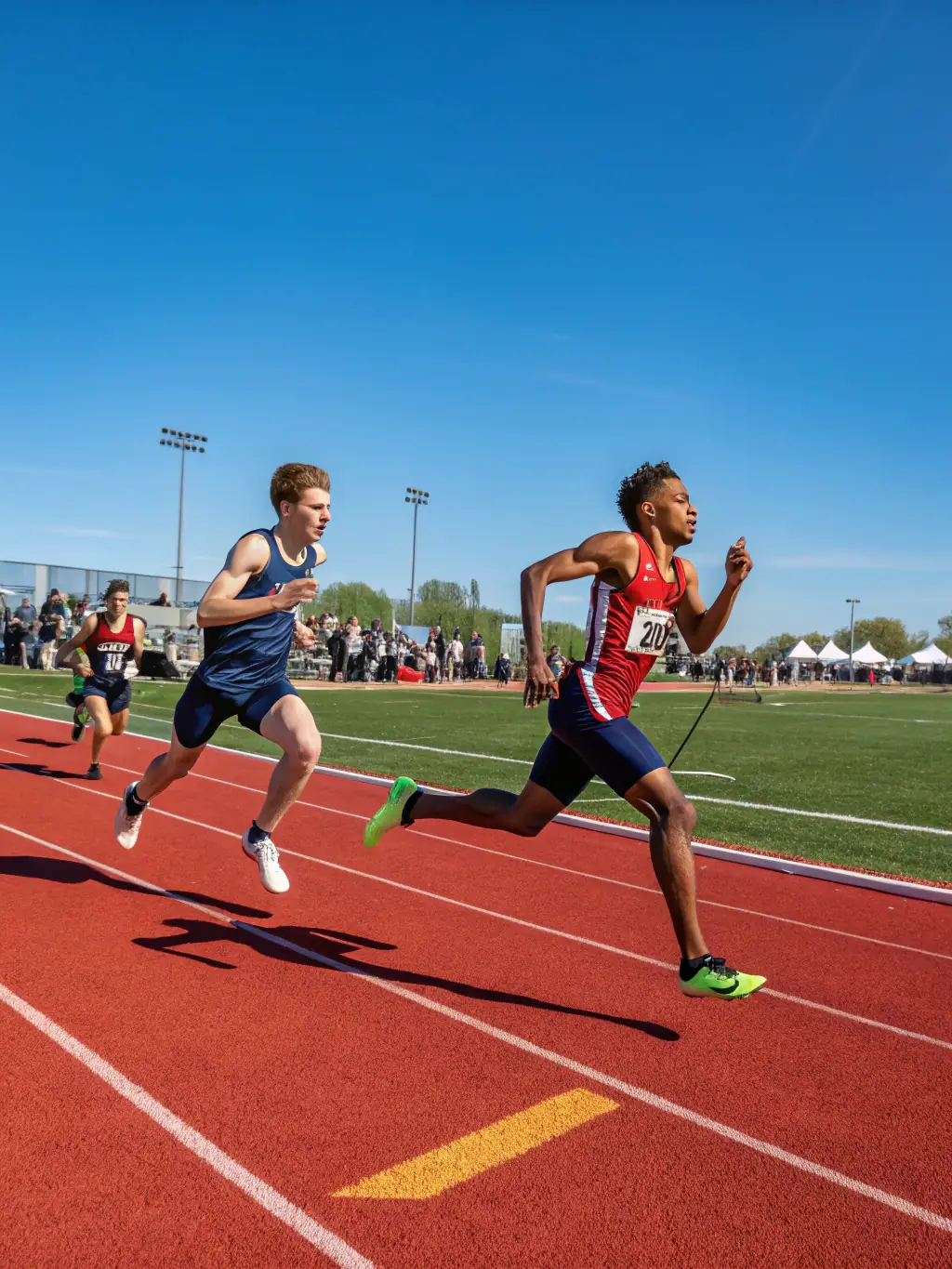 An image showing athletes participating in a track and field event, highlighting the diversity of athletic disciplines.